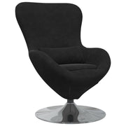 Zane | Swivel Egg Chair in Black Velvet