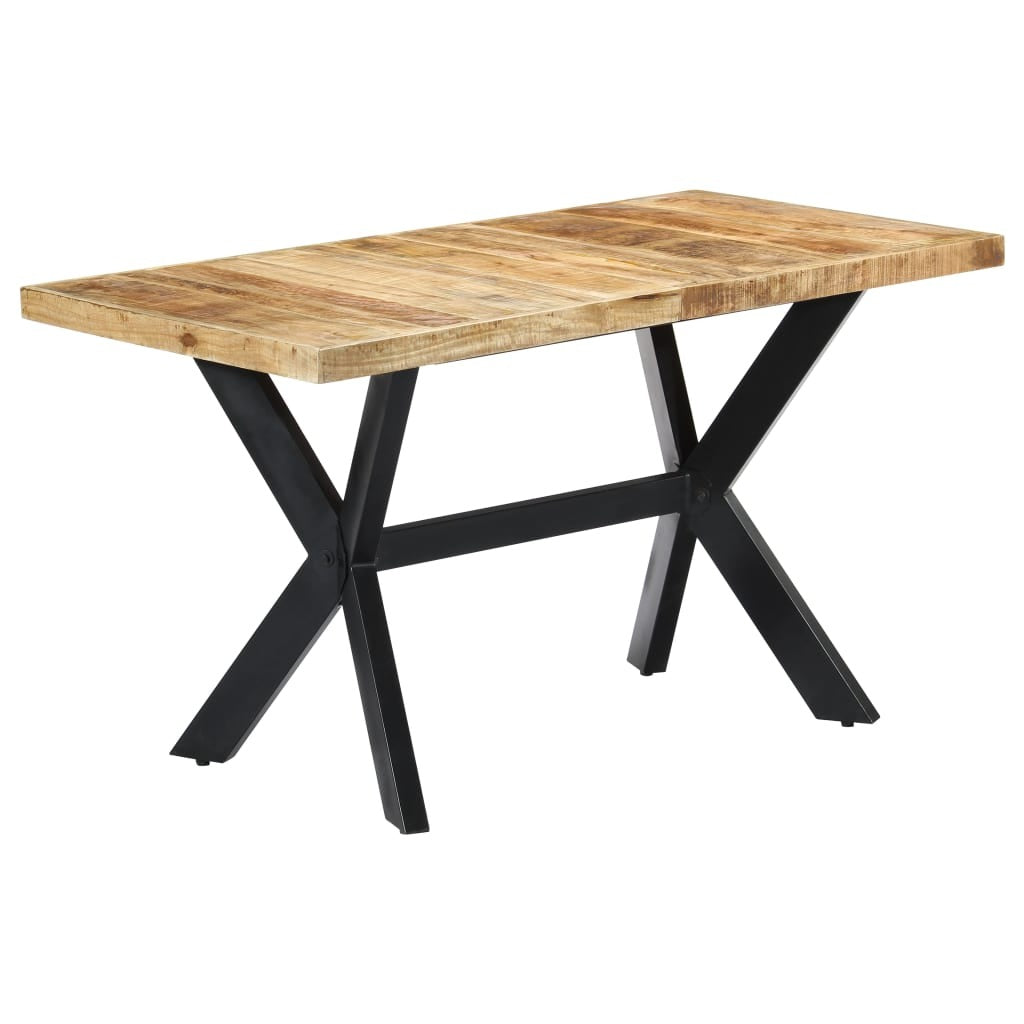 Ryder | Industrial Dining Table in Solid Rough Mango Wood