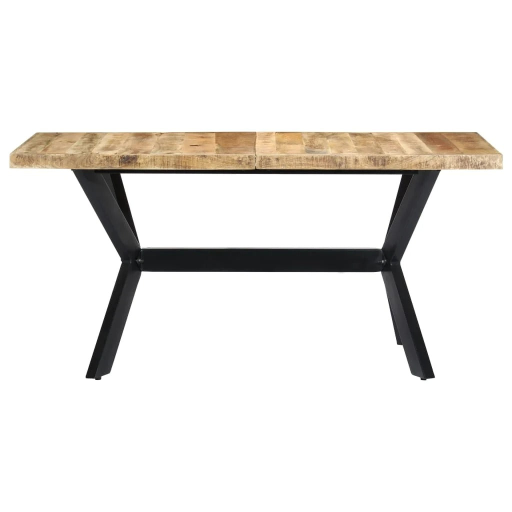 Ryder | Industrial Dining Table in Solid Rough Mango Wood