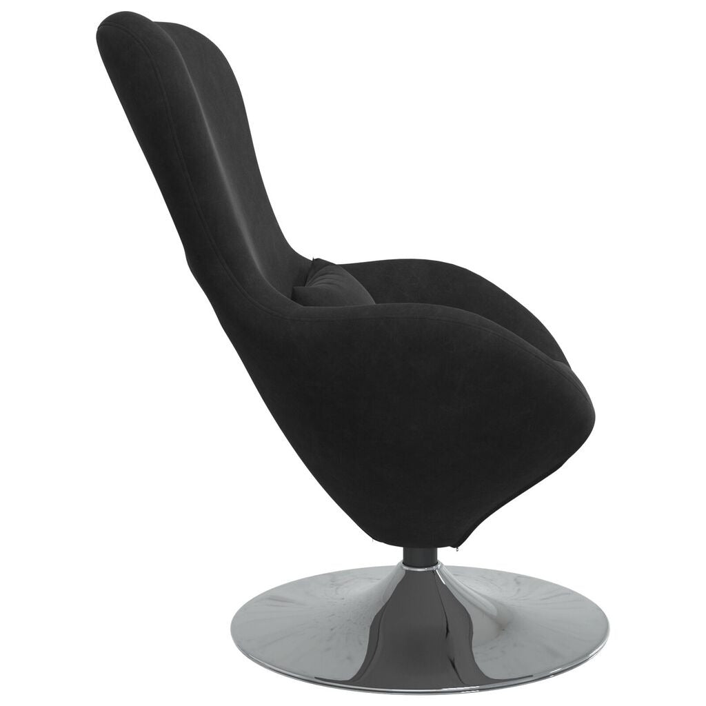 Zane | Swivel Egg Chair in Black Velvet