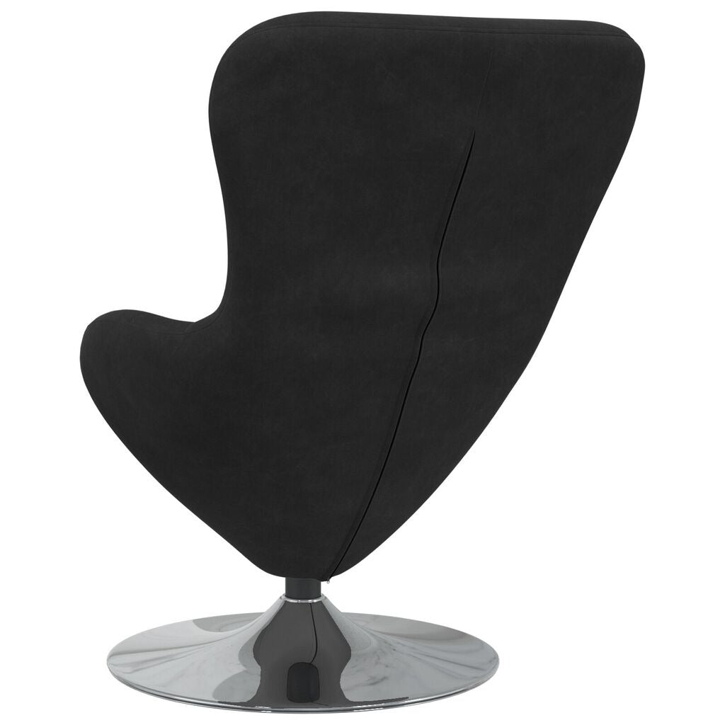 Zane | Swivel Egg Chair in Black Velvet