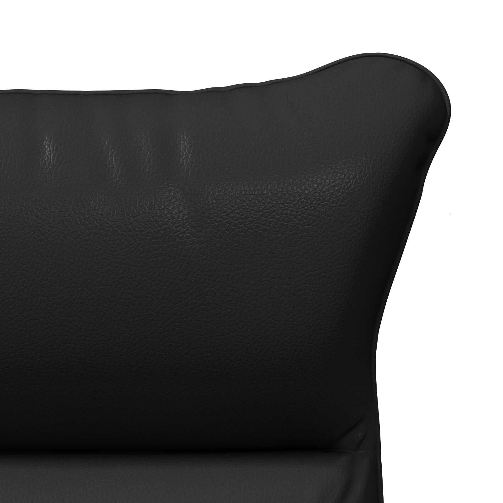 Kai | Relaxing Armchair in Black Faux Leather